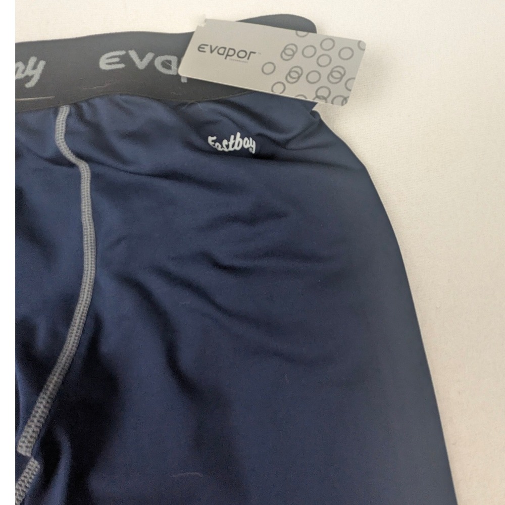 Eastbay Evapor Mens Black Compression Tights 3/4 Training Leggings Large NEW - Picture 5 of 11